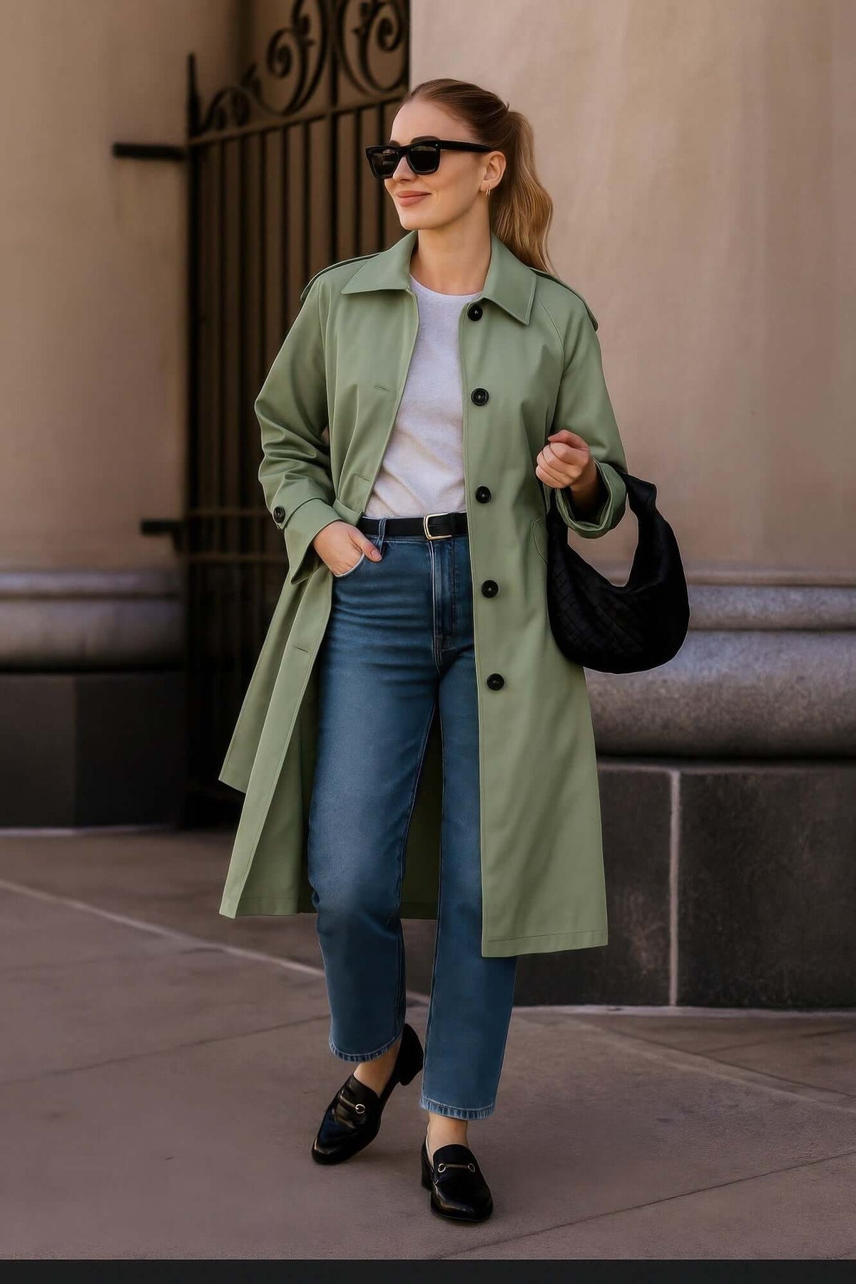 Women's Classic Lined Trench Coat – Spring Outerwear