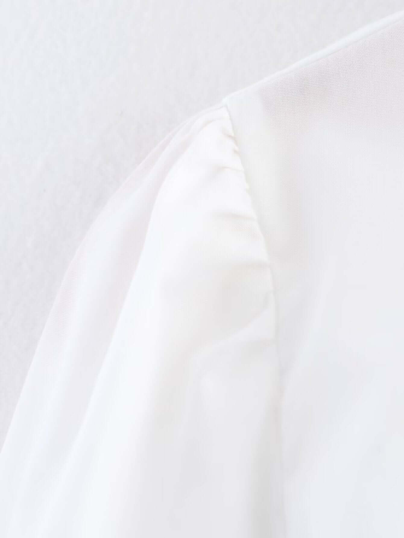 Spring Women Clothing French Design Hollow Out Cutout Embroidered Cotton Top