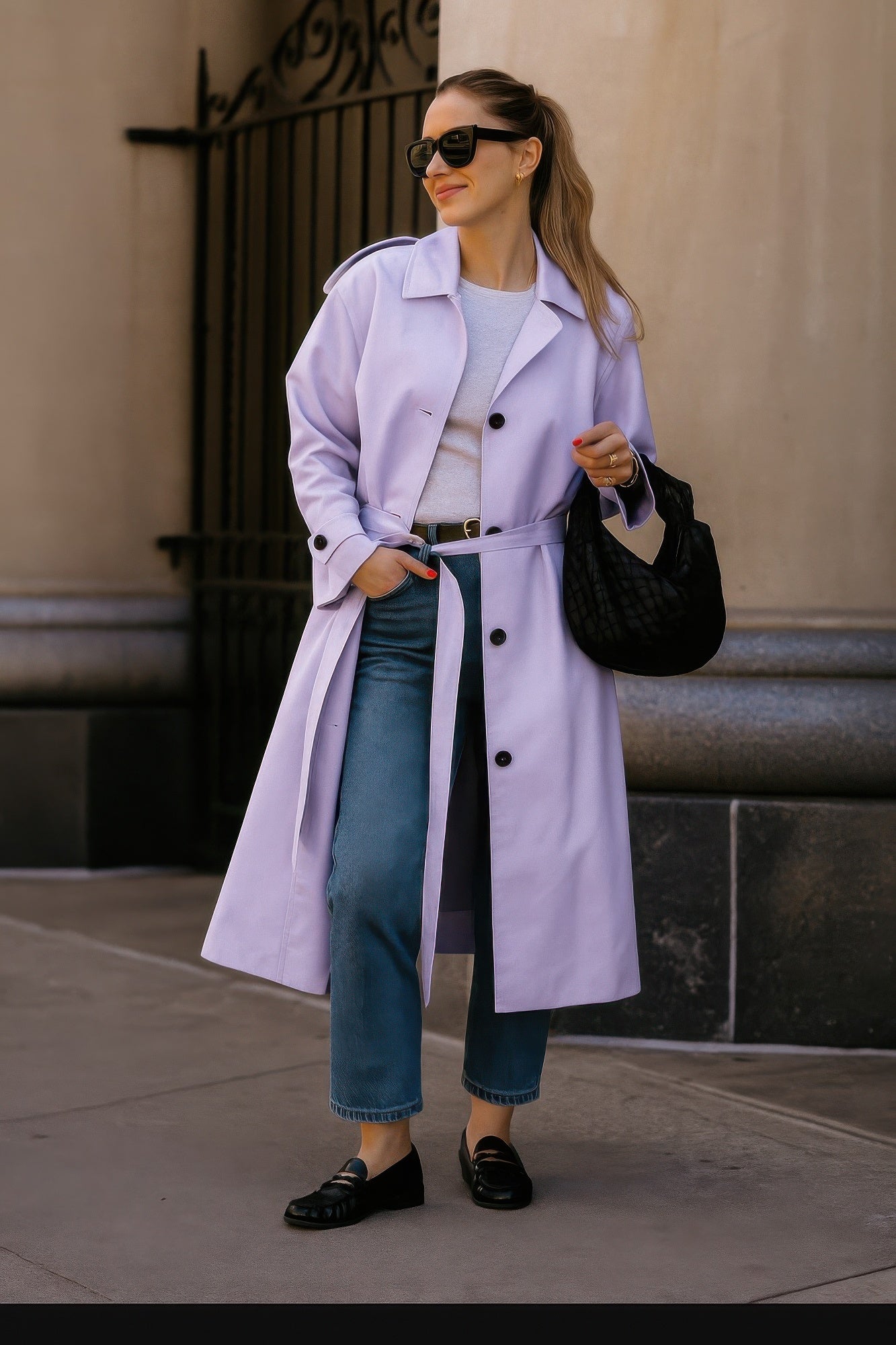 Classic Lined Trench Coat - Women's Spring Outerwear