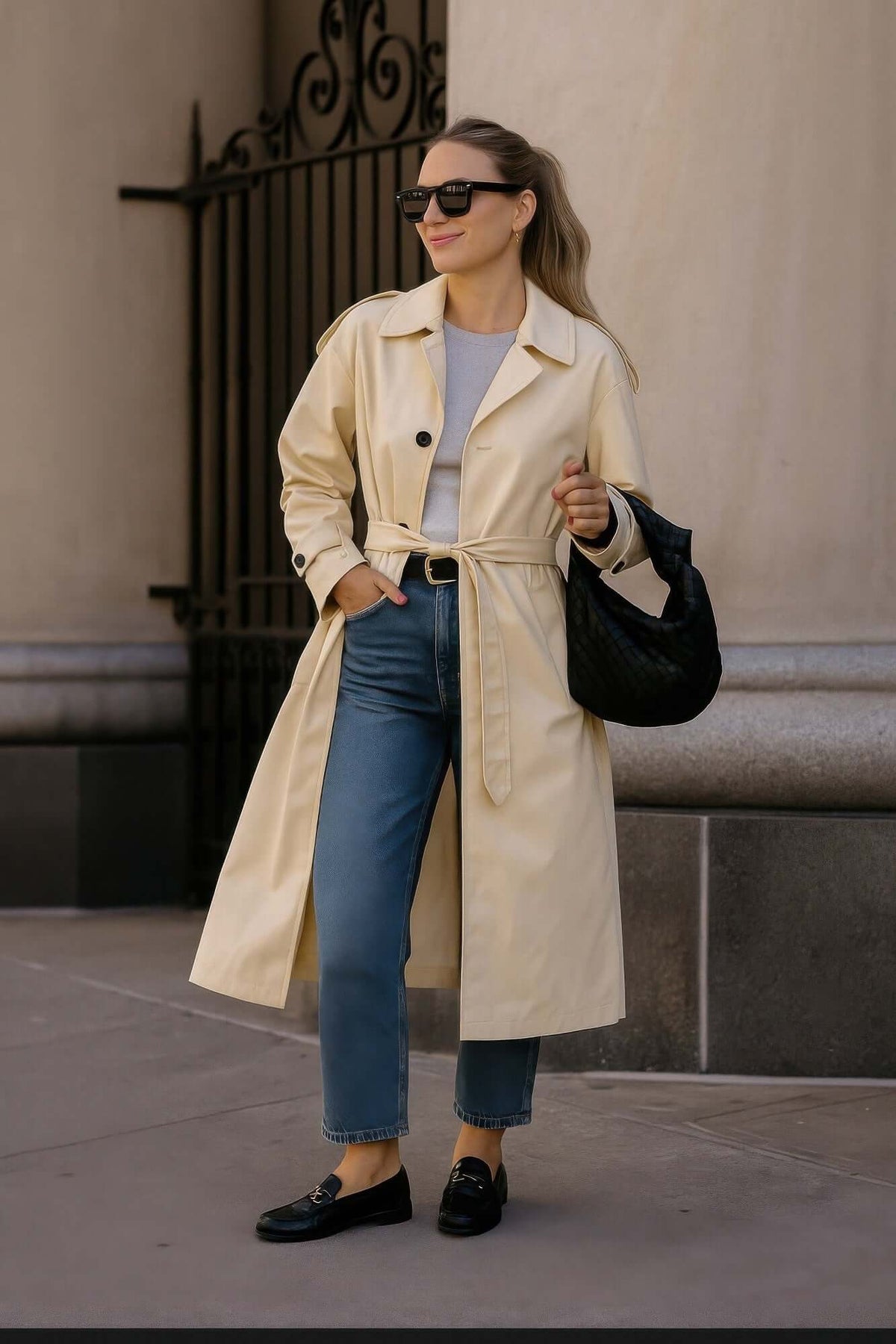 Women's Classic Lined Trench Coat – Spring Outerwear