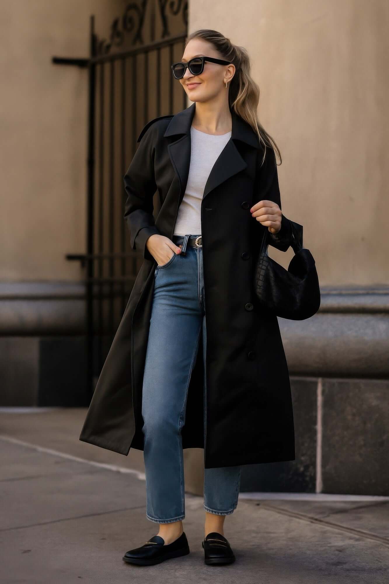 Women's Classic Lined Trench Coat – Spring Outerwear