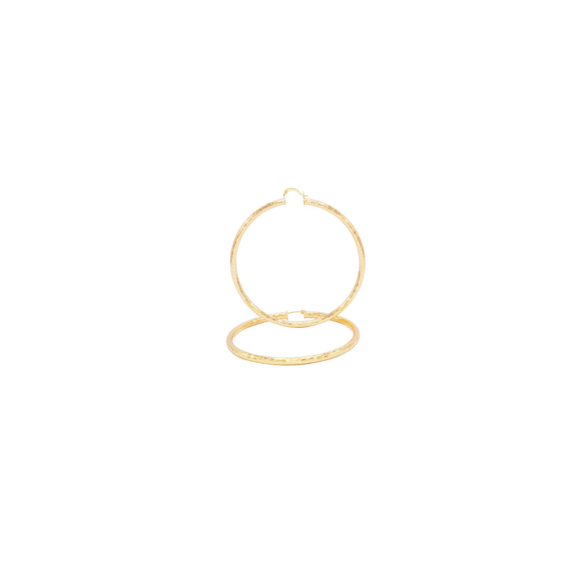 14K Gold-Filled Box Cut Hoop Women Earrings 4 mm Thick 25-80 mm