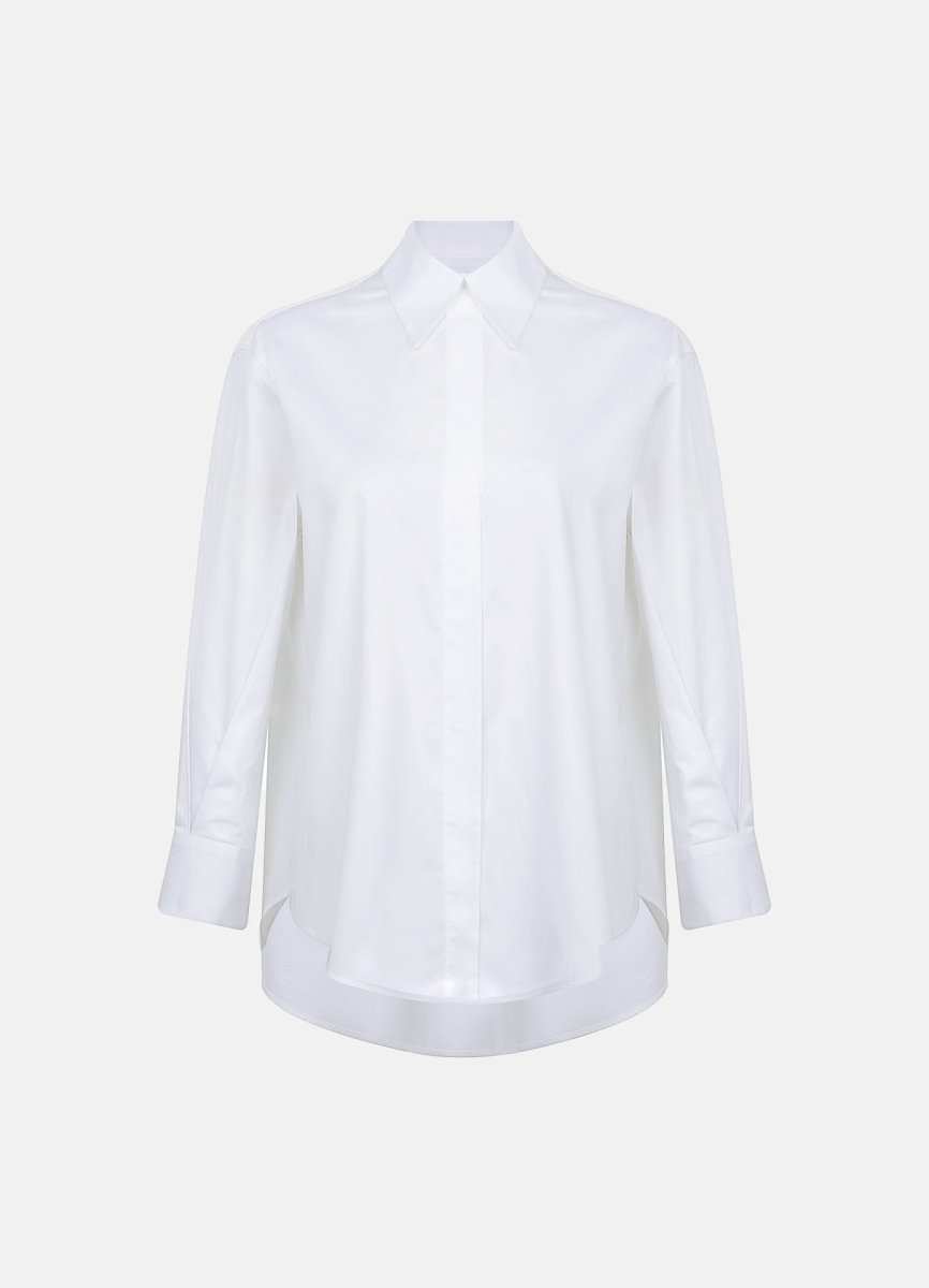 Seconda Oversized White Cotton Business Shirt